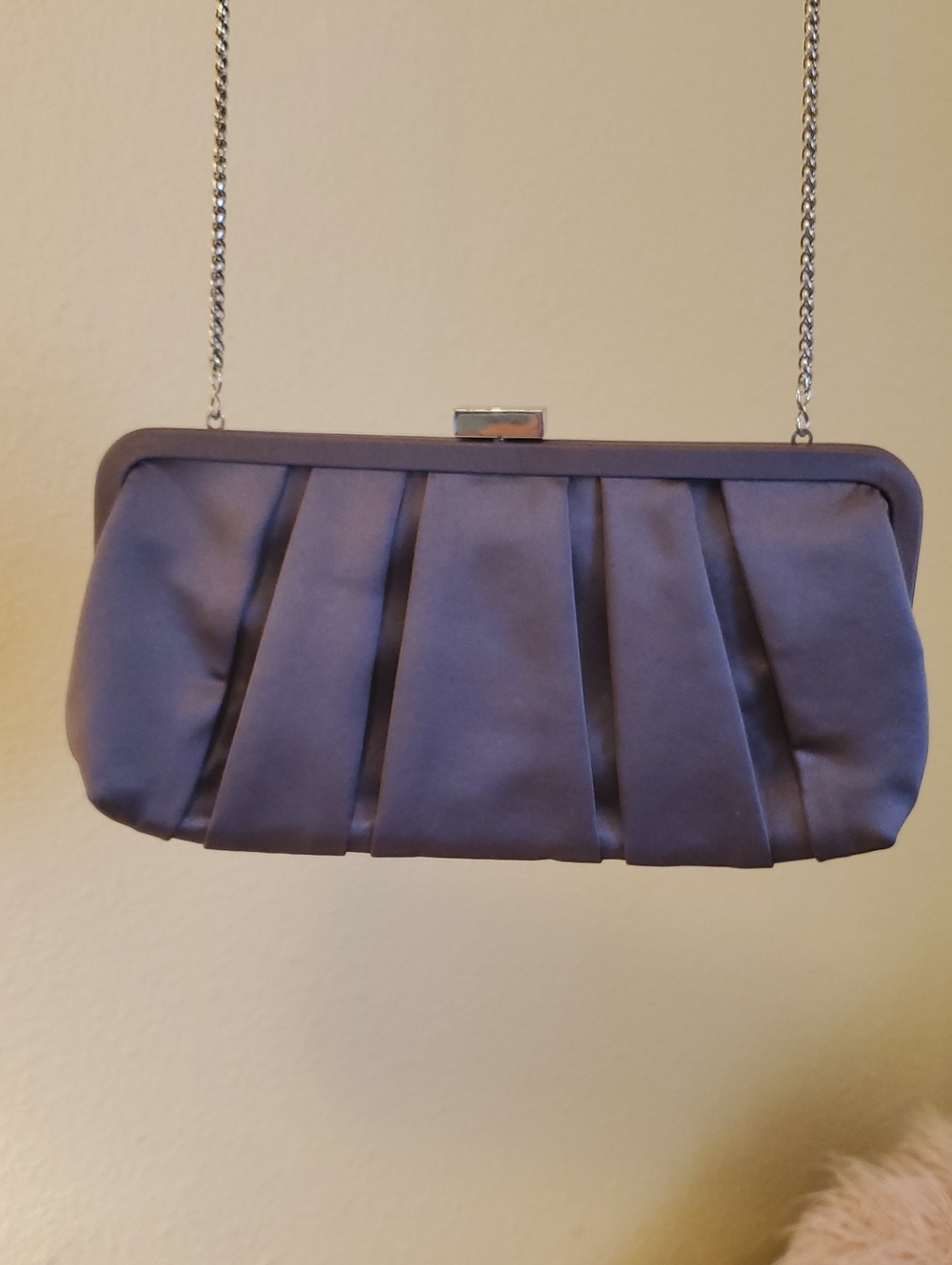NINA Elegant Satin Pleated Clutch